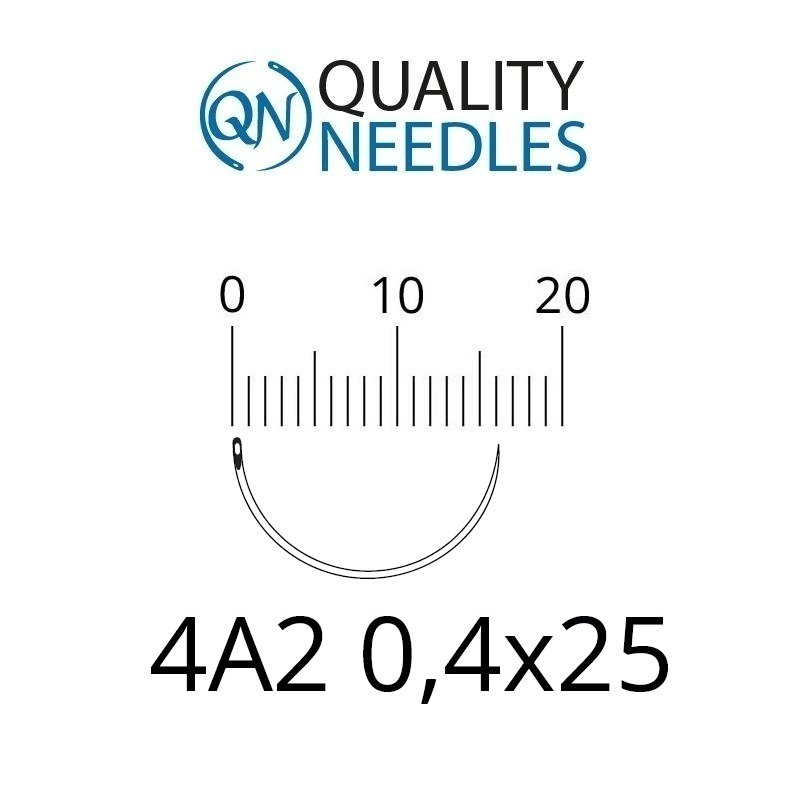 Голки хірургічні колючі, 4/8, звичайне вушко, розмір 0,4х25 мм, 10 шт